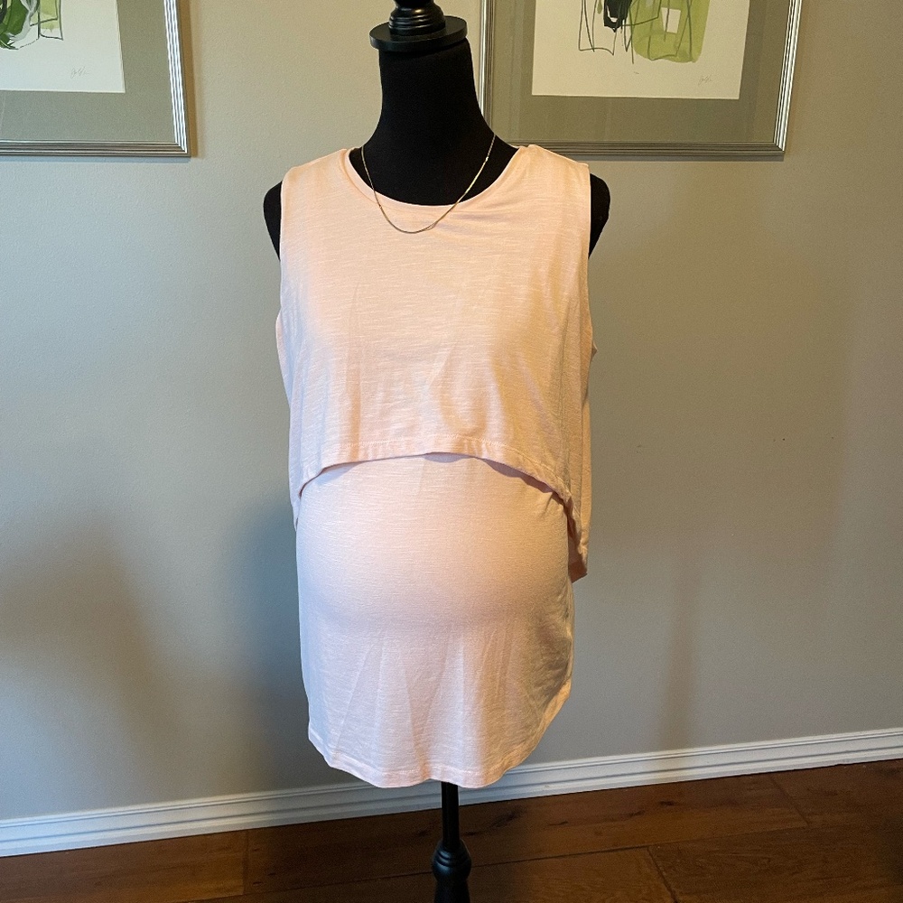 Light pink Ripe maternity and nursing top, size L